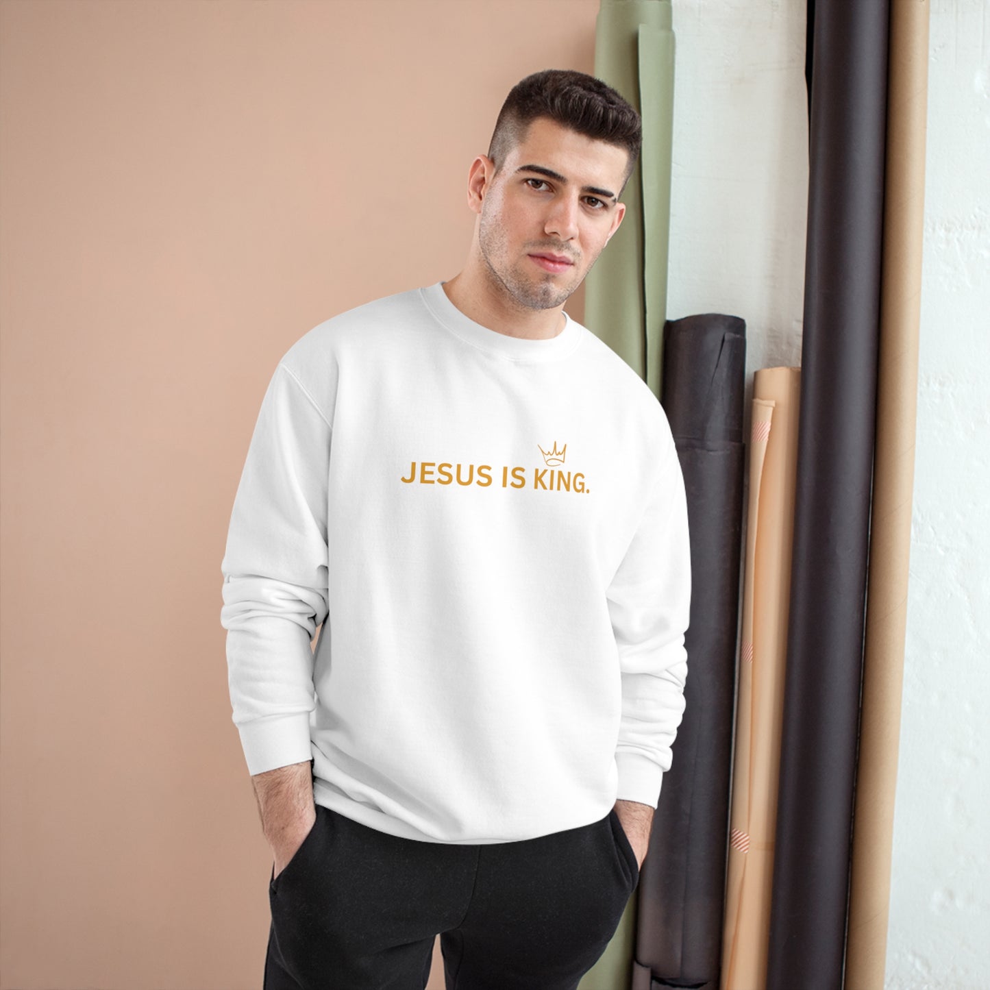 Jesus is King Men's Champion Sweatshirt