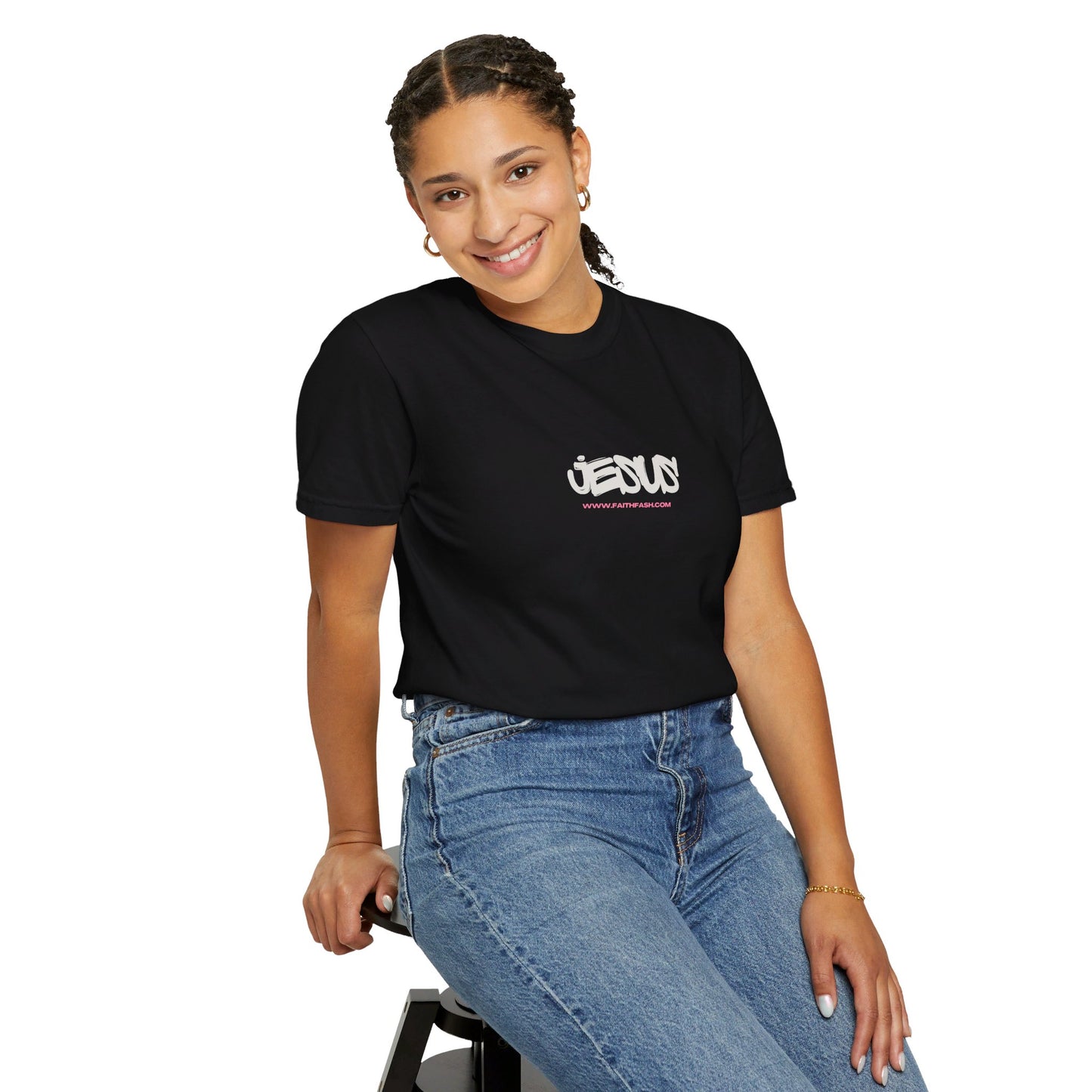 Jesus Women's Design Garment-Dyed T-shirt