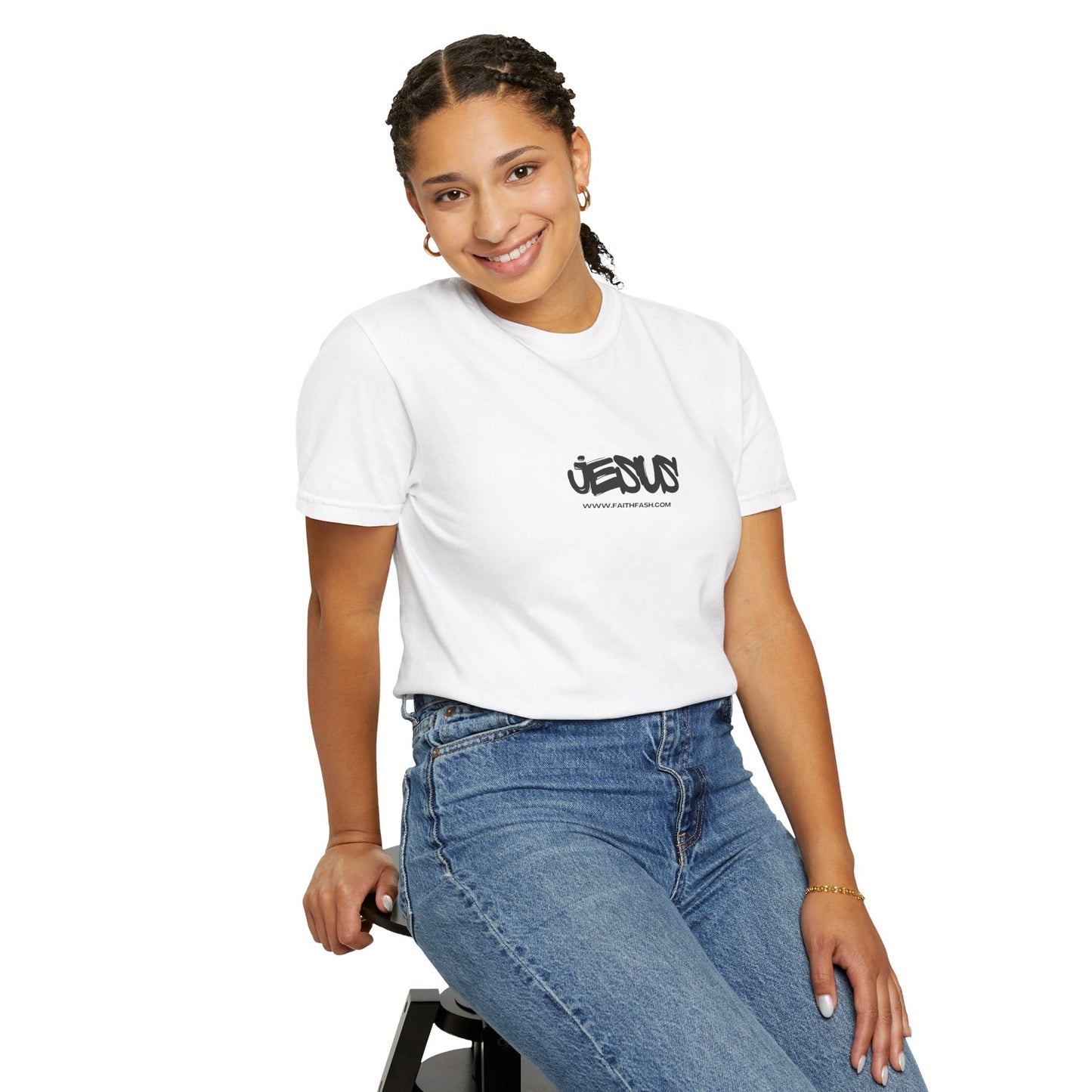 Jesus Women's Design Garment-Dyed T-shirt