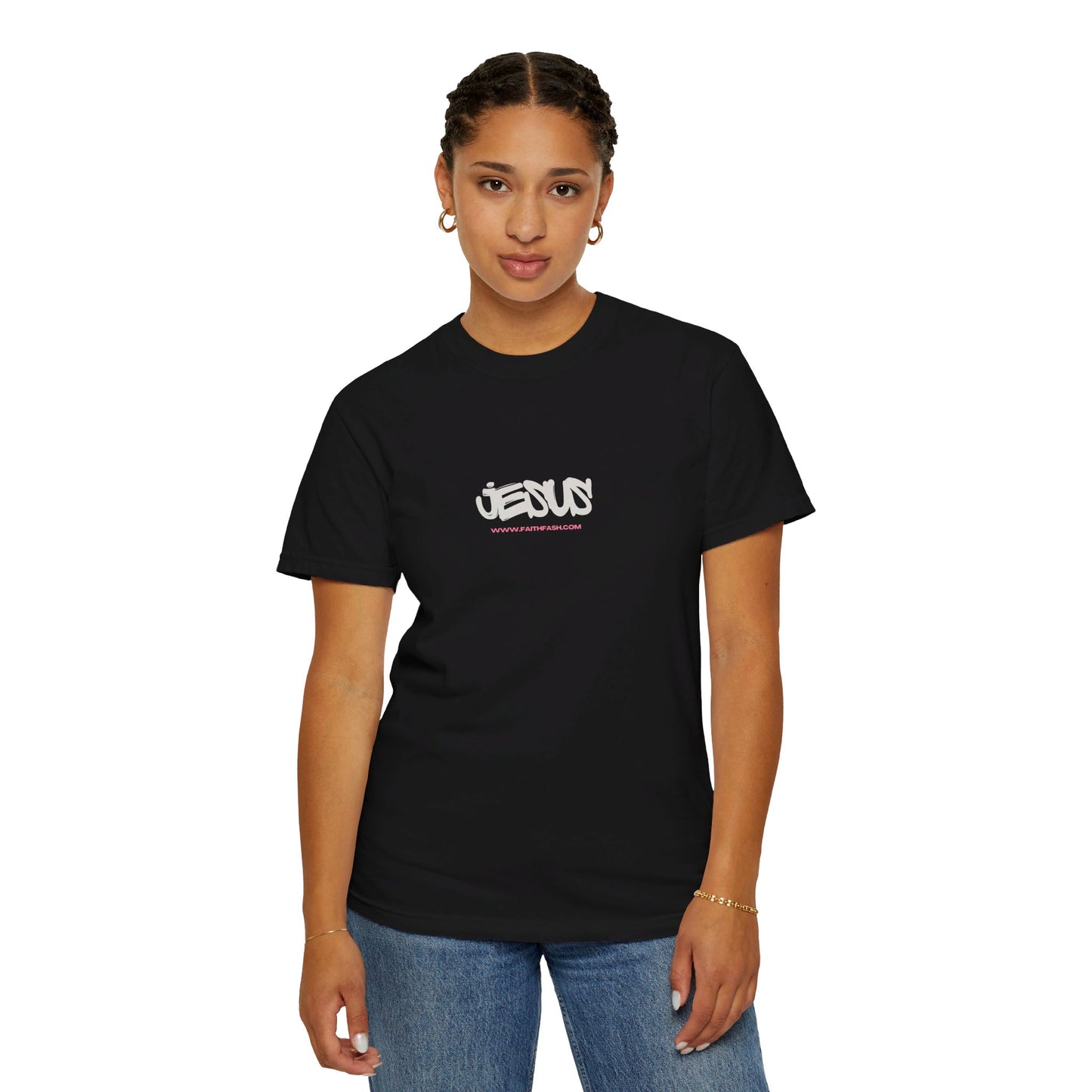 Jesus Women's Design Garment-Dyed T-shirt